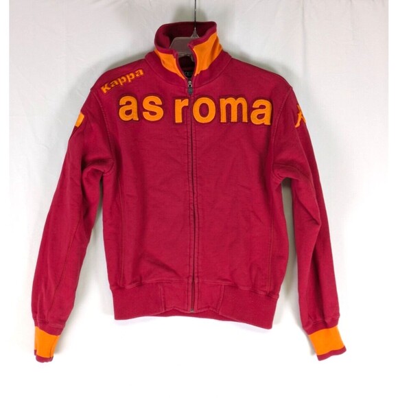 Vintage KAPPA AS ROMA Futbol Football Soccer Training Jacket Size XS